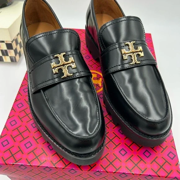 Women's Tory Burch Everly chunky leather loafers size 10.5 US - Picture 2 of 10